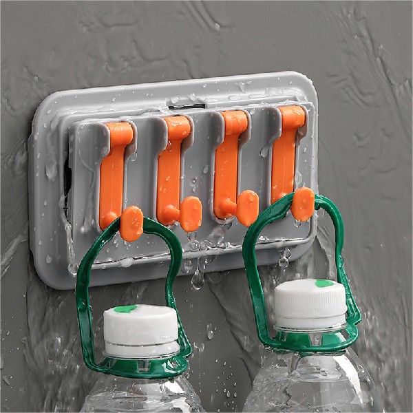 4pcs/set Towal Hooks Plastic sCoor Hook Self AdheDive Well-图0