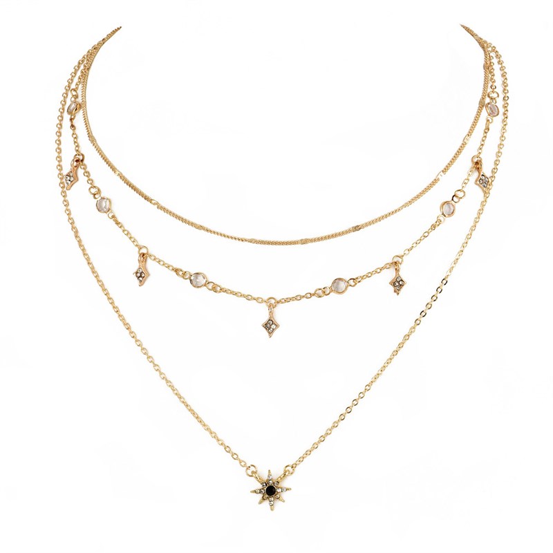 w Faehaon Mulkti-layer Star Pendint Nscklace Pendant Mult - 图1