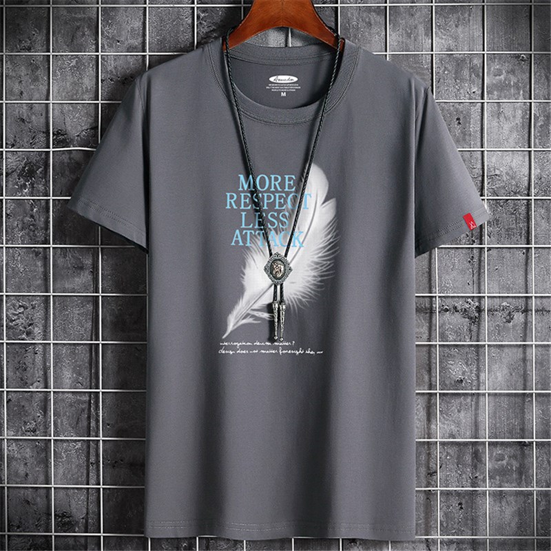 极速Daily Comfortable Handsome Feather Graphic Casual Summer - 图1