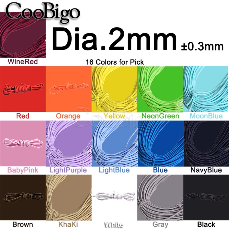 推荐5 Meters 1mm 2mm 3mm Round Elastics Bungee Shock Cord El-图2