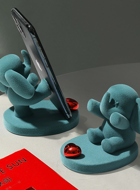 小飞象创意手机支架桌面摆件装饰办公室好物可爱女生不生气小礼物