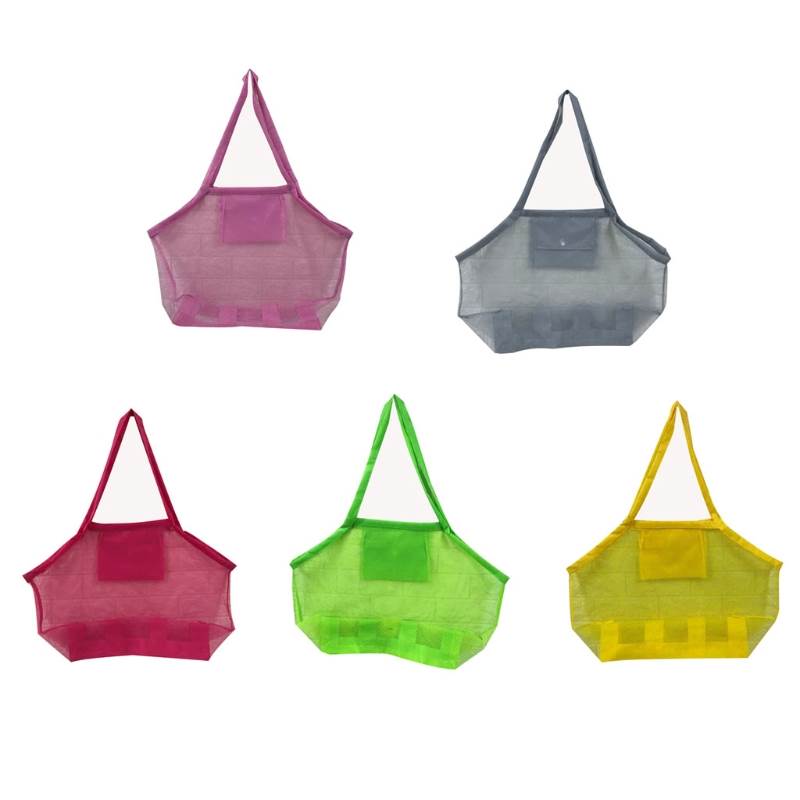 网红Large Sze Net Bag Tote for Sand Toys Beach for Kds Colle - 图1