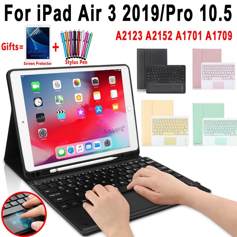 Touchpad Keyboard Case For iPad Air 3 2019 Pro 10.5 3rd Gen - 图0