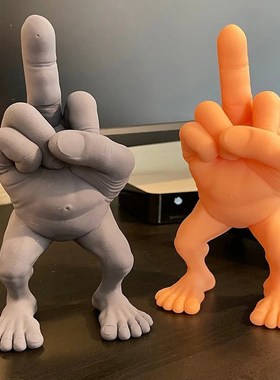 新品Middle Finger Figure With Legs搞笑办公桌配件插科打诨礼物
