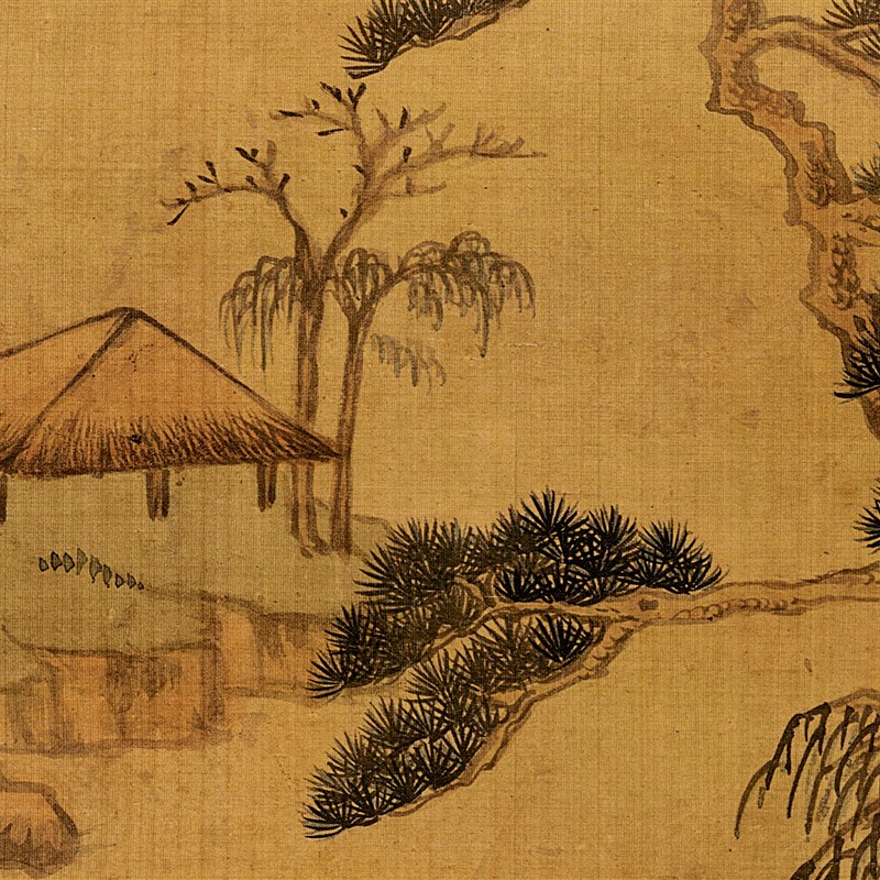 速发清 王鉴远山岗峦图仿黄子久山水图古代字画高清数字微喷装饰 - 图2