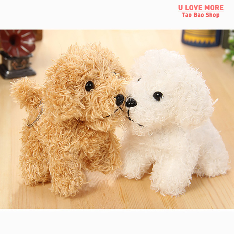 极速.12 cm Simulation Dog Poodle Plush Toys  Animal Suffed D - 图0