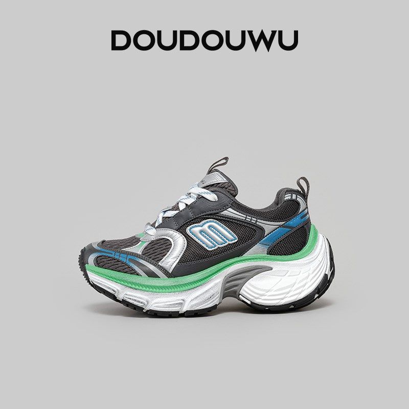 豆豆屋厚底老爹鞋女2024春秋新款韩版潮运动休闲松糕增高百搭女鞋,淘宝优惠券,粉丝福利购,淘宝优惠卷