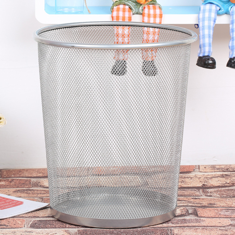 速发Home offce supplies barbed wire waste paper basket trash - 图3