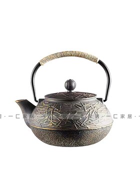 一匚 新中式竹藤编提篮盒茶壶茶摆件 样板间酒店餐厅会所装饰现货