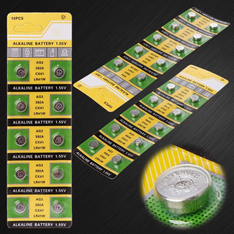 极速10PCS Cell Coin Alkaline Battery AG3 1.55V Button Batter - 图0