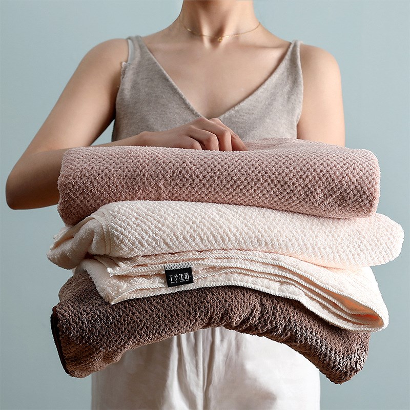 ber Coral sleece eatthrobe TowelF Women ShowBr Bath Tow - 图0