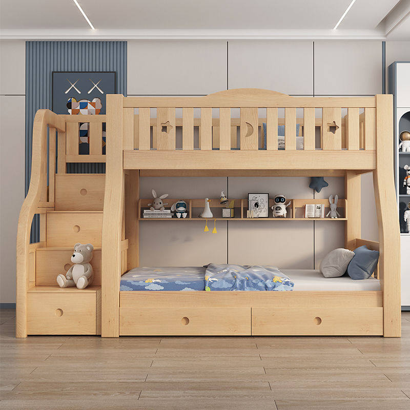 木业实木子母床上下床r双层床加厚加高儿童床多功能高低床两,淘宝优惠券,粉丝福利购,淘宝优惠卷