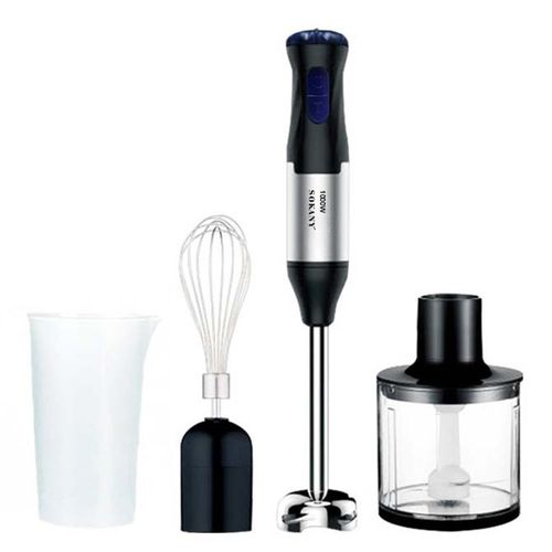 跨境外贸出口5挡调速四合一搅拌机辅食机手持打蛋器绞肉机料理机 - 图0