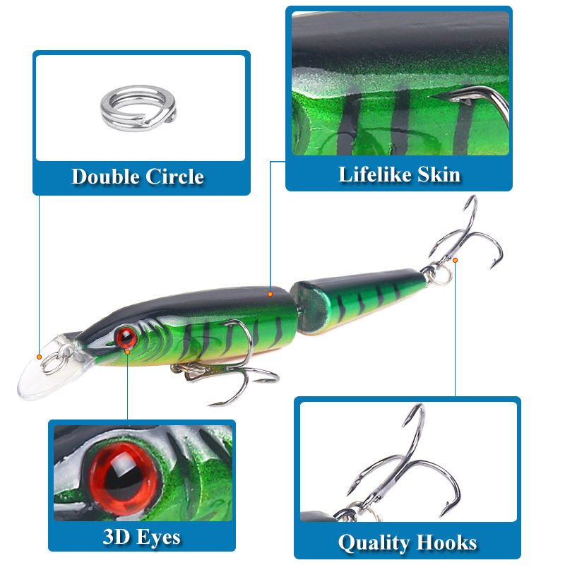 速发1Pcs 105mm 9g Fishing Bait Wobbler Swimming Lures Jig C-图2