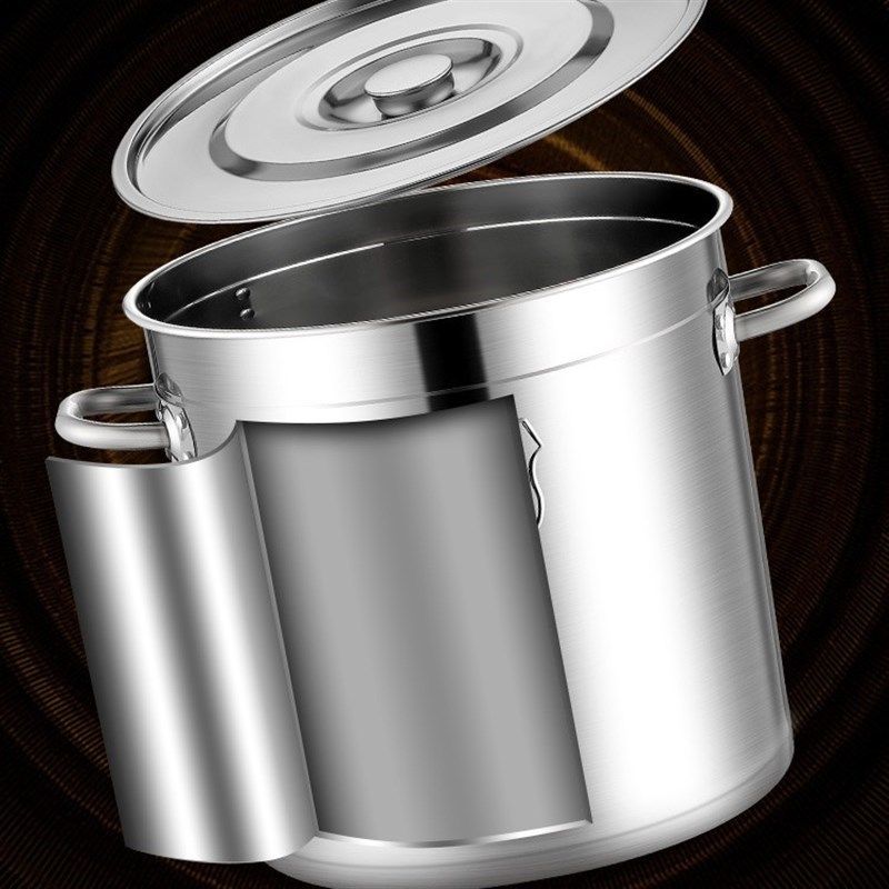 304不锈钢桶圆桶商用汤桶烧水桶家用炖锅卤桶大T容量加厚带盖汤锅,淘宝优惠券,粉丝福利购,淘宝优惠卷
