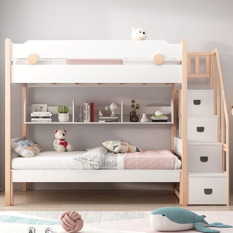 榉木实木上下双层床儿童高低床子母床交错式高架床上床下桌衣柜床,淘宝优惠券,粉丝福利购,淘宝优惠卷