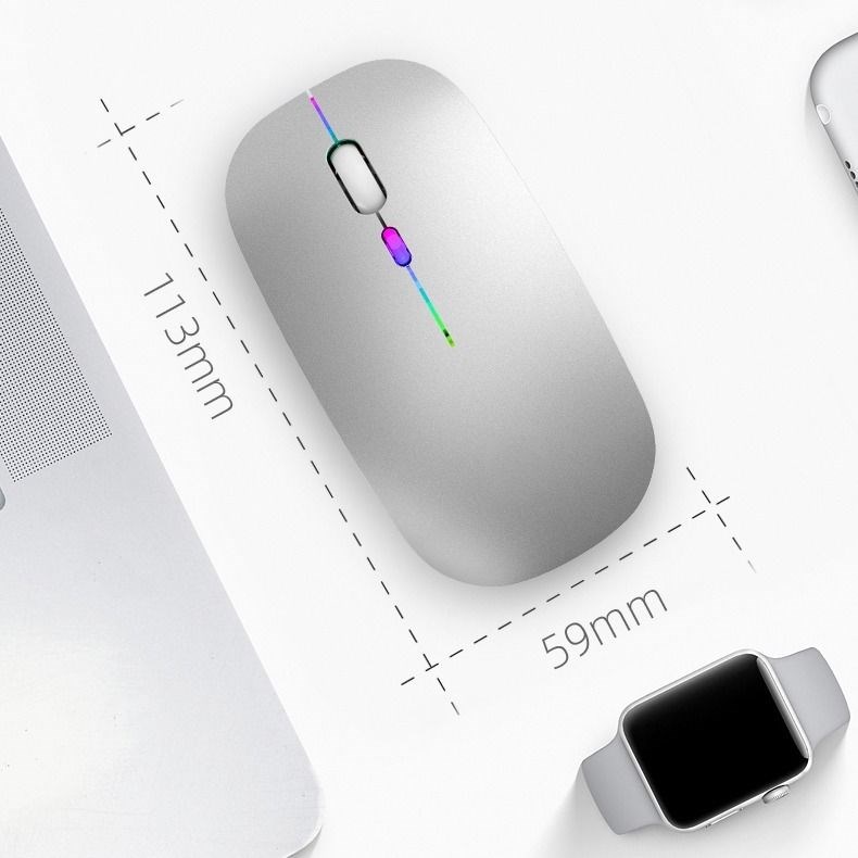 推荐Rechargeable Wireless Bluetooth mouse mute desktop noteb-图2