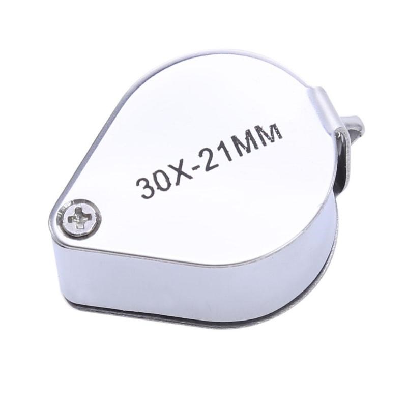 30X Times Magnifier Glass 30X-21MM Metal Fold Identify Preci - 图3