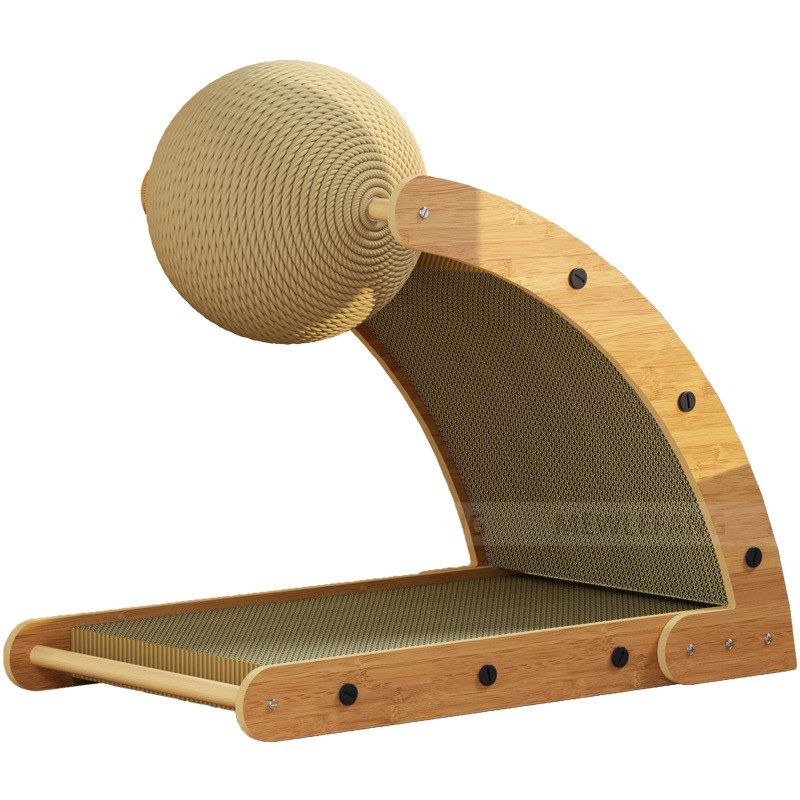 猫玩具耐抓耐磨实木磨爪立式猫玩具瓦楞纸板抓板猫爬架球形猫抓柱,淘宝优惠券,粉丝福利购,淘宝优惠卷