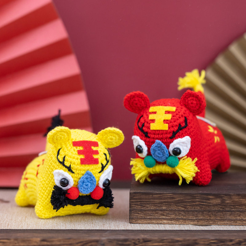 胖小森手作五虎玩偶打发时间手工钩针diy编织材料包毛线团牛奶棉,淘宝优惠券,粉丝福利购,淘宝优惠卷