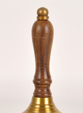 进口黄铜手工铃铛酒吧餐厅吧台传菜铃餐桌铃精品田园手摇叫餐铃