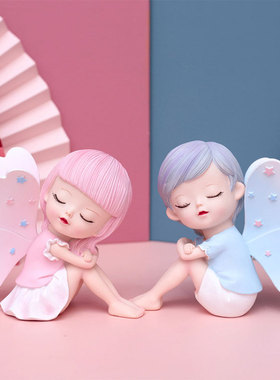 创意女生卧室小夜灯少女心梦幻儿童睡眠灯不插电女孩床头装饰台灯