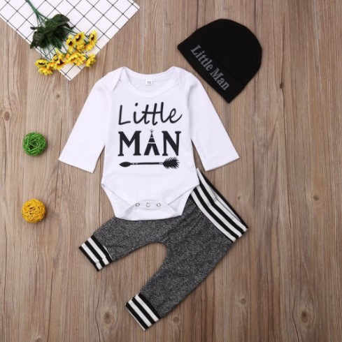 推荐0-18 M Newborn Infant Baby Boy Clothes Cotton Sets Rompe - 图3