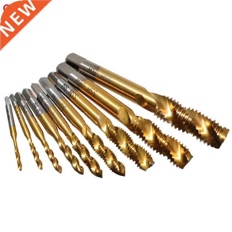 新品9Pcs Spiral Fluted Machine Screw Tap M2 M2.5 M3 M4 M5 M6 - 图0