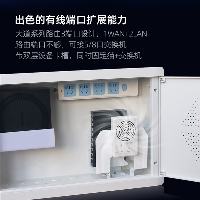 网红家庭全屋wifi6组网弱电箱套餐tplink大道AX3000M易展mesh无缝 - 图1