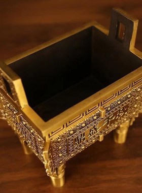 招财铜鼎摆件鼎盛千秋四方鼎司母戊鼎香炉鼎家居店铺公司开业礼品