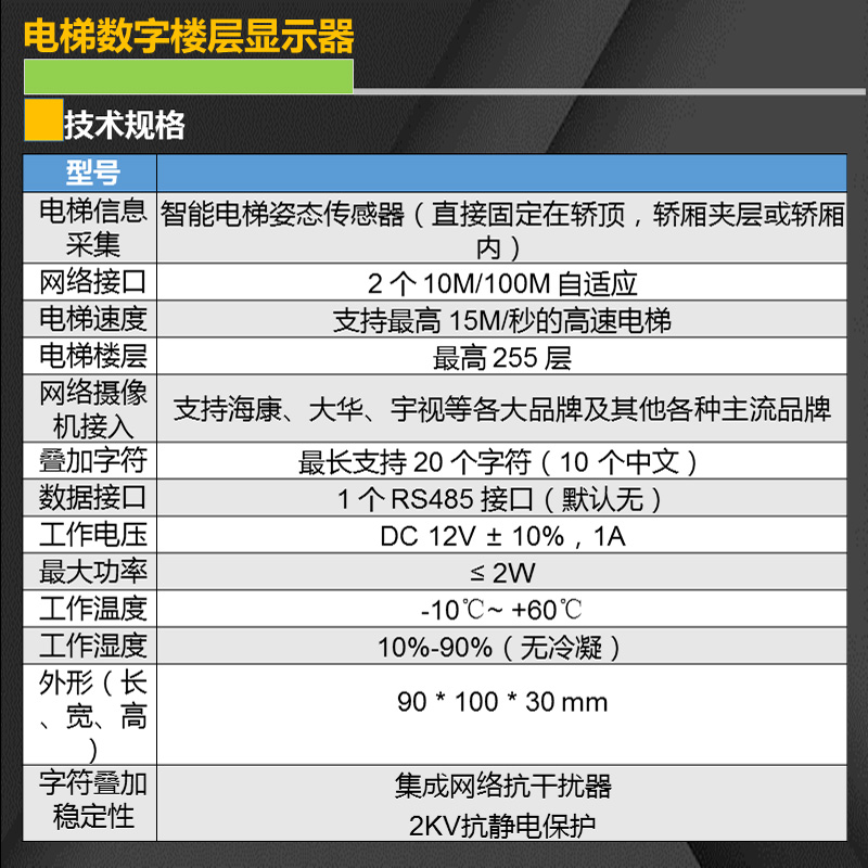 电梯楼层显示网络楼层显示字符叠加器免U感  兼容海康大华 折扣 - 图0