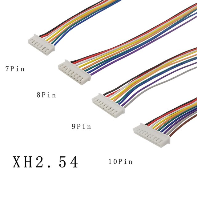 100Pcs JST XH2.54n Pitch 2.54mm 2P 3P 4P 5P 6P 7P 8P 9P 10 P