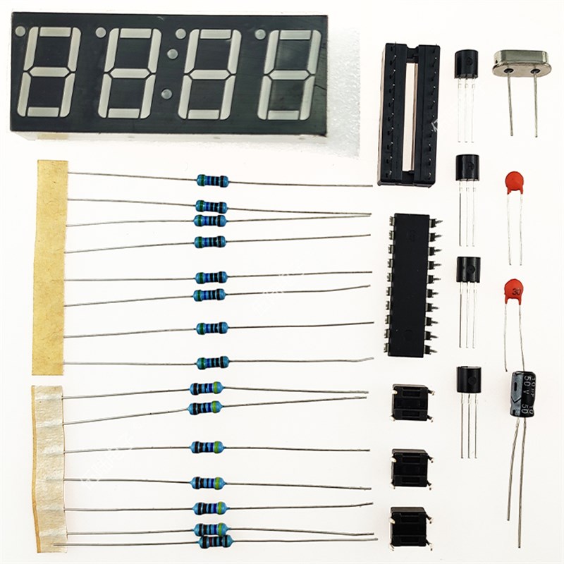4位数字电子钟(电子制作套件,散件) AT89C2051四位数字时钟套件 - 图2