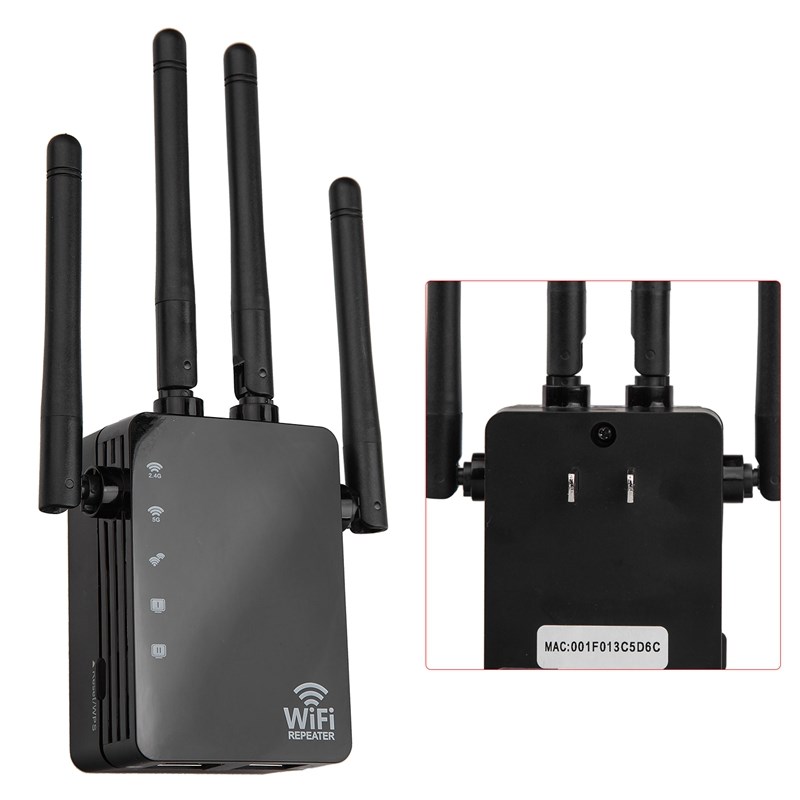 1200Mbps Wireless WiFi Signal Extender, 5.8G Dual-Band Home - 图0