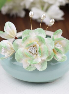 非遗绒花材料包制作工具全套搓丝板H退火铜丝梳绒架免劈蚕丝线