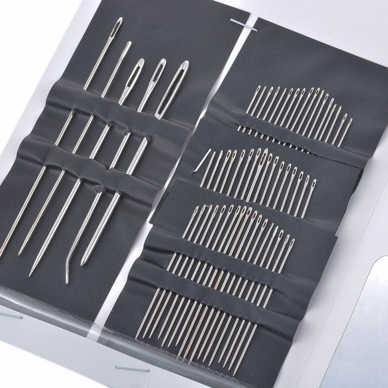 网红55Pcs/Set Stainless Steel Sewing Needles Set Hand Stitch-图0