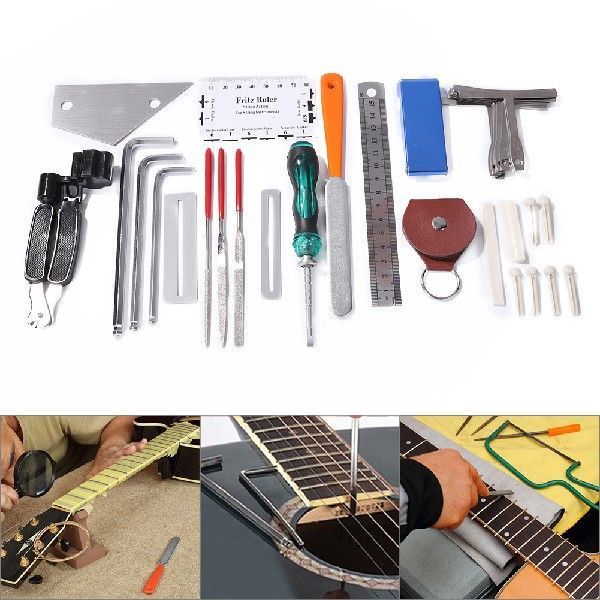 极速6 Buah Kit Alat Gitar Alat Pemeliharaan Perbaikan Gitar - 图1