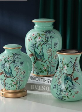 中式美式陶瓷台灯体书房客厅卧室床头灯灯体灯体