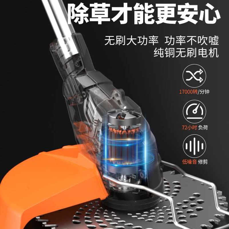 割草机小型家用锂电动除草机充y电式多功能开荒园林除草神器割草 - 图1