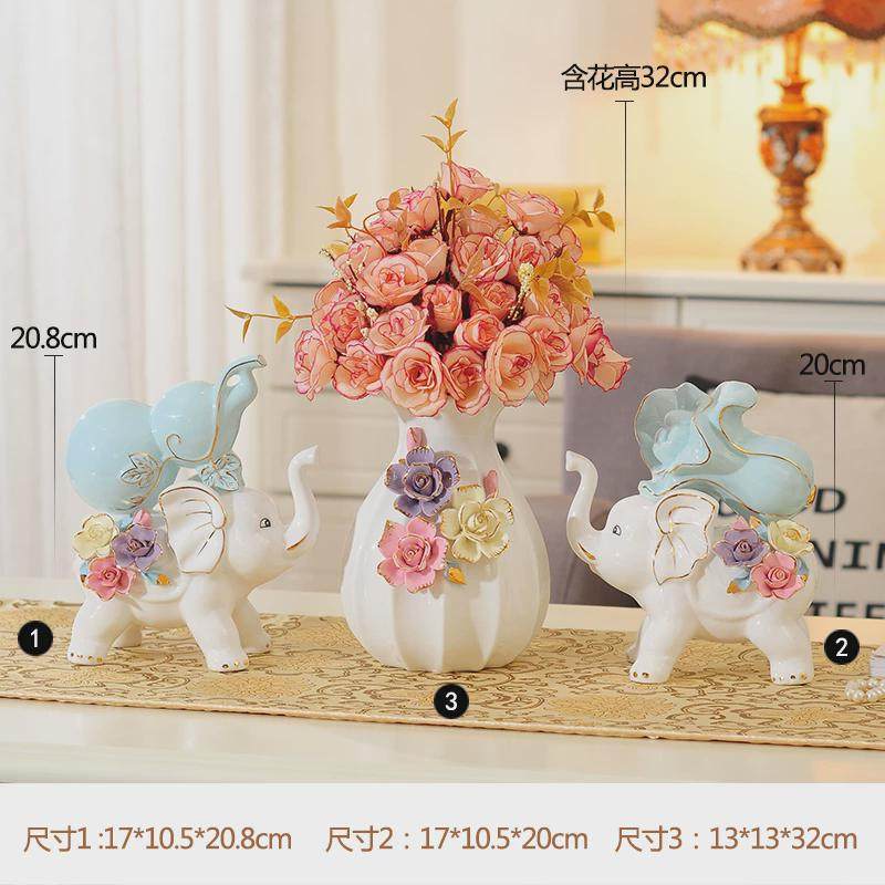 陶瓷大象摆件招财象镇宅一对家里家居酒柜装饰品新居乔迁客厅新款,淘宝优惠券,粉丝福利购,淘宝优惠卷