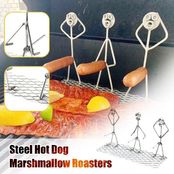 速发Steel Hot Dog Marshmallow Roasters Stainless Steel Camp-图0