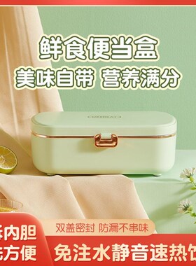 2024新款加热饭盒免注水便当自热上班族便携式可插电保温饭盒加热