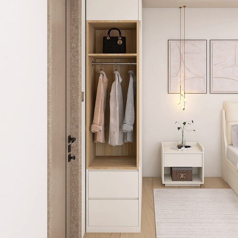 小户型榻榻米床尾衣柜卧室家用靠墙收纳床头衣柜夹缝窄柜开门衣橱,淘宝优惠券,粉丝福利购,淘宝优惠卷