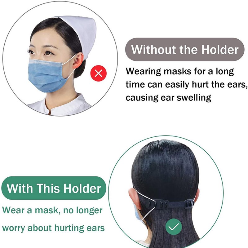 10PCS Face Mask Band Extenders Mask Elastic Strap Adjuster - 图1