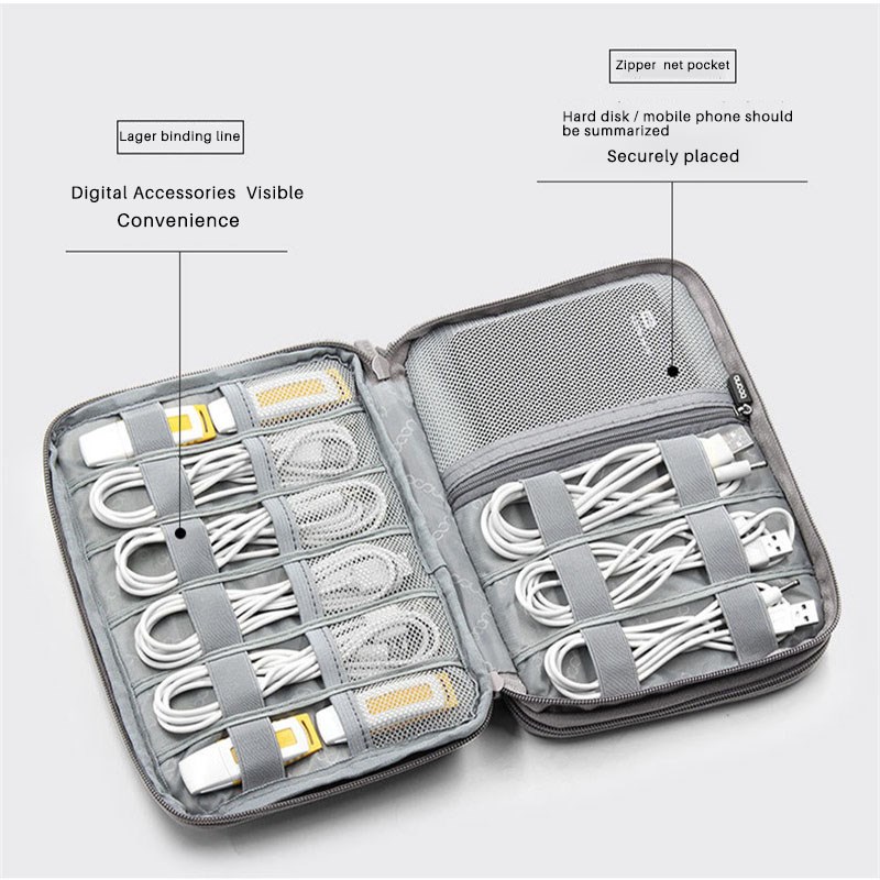 Gadget Organizer Case Digital Storage Bag Electronics Organi - 图2