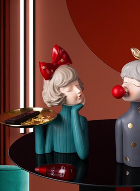 泡泡女孩摆件家居饰品客厅电视柜儿童房装饰品结婚送新人生日礼物