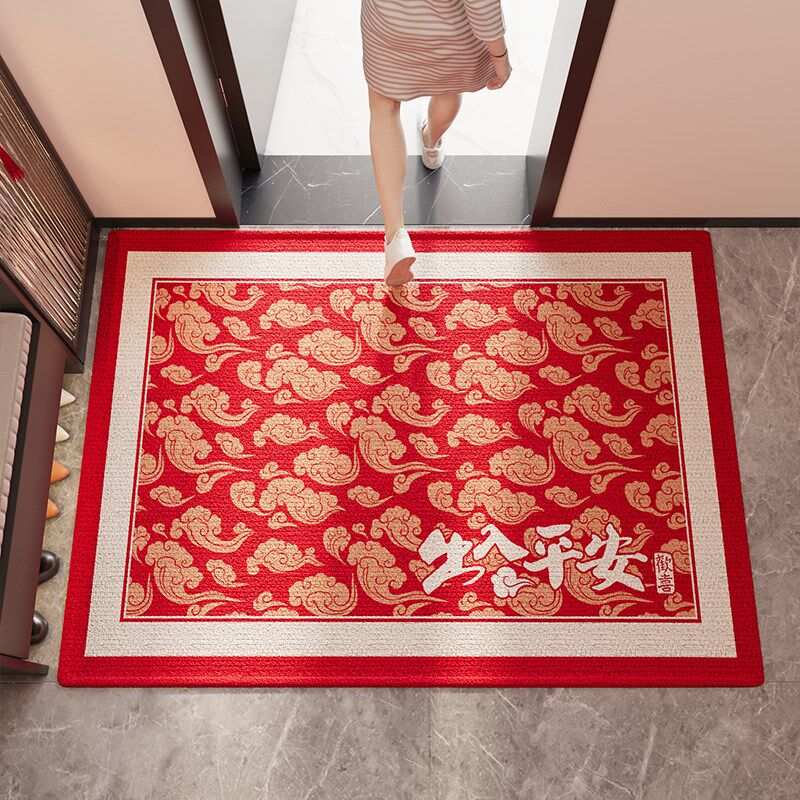 红色入户门地垫蛇年喜庆耐脏免洗防滑脚垫大门口进门地毯定制门垫,淘宝优惠券,粉丝福利购,淘宝优惠卷