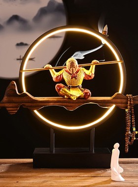 黑神话悟空茶宠摆件齐天大圣斗战胜佛中式禅意流香茶台茶桌装饰品