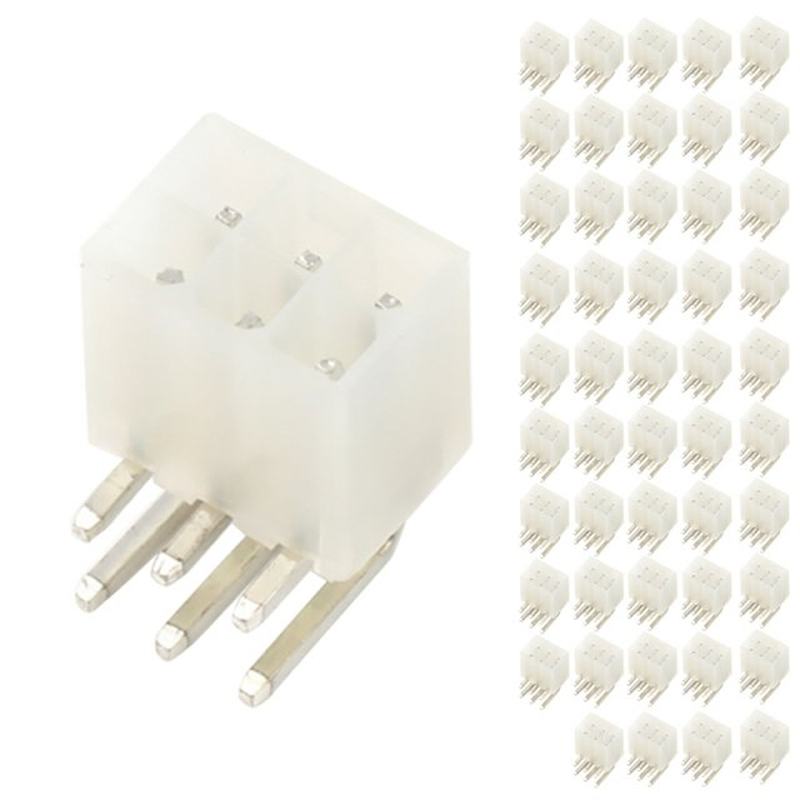 50Pcbs 6P Curved Pin Socket 4.2mm 2X3P Female Connector Suit - 图0