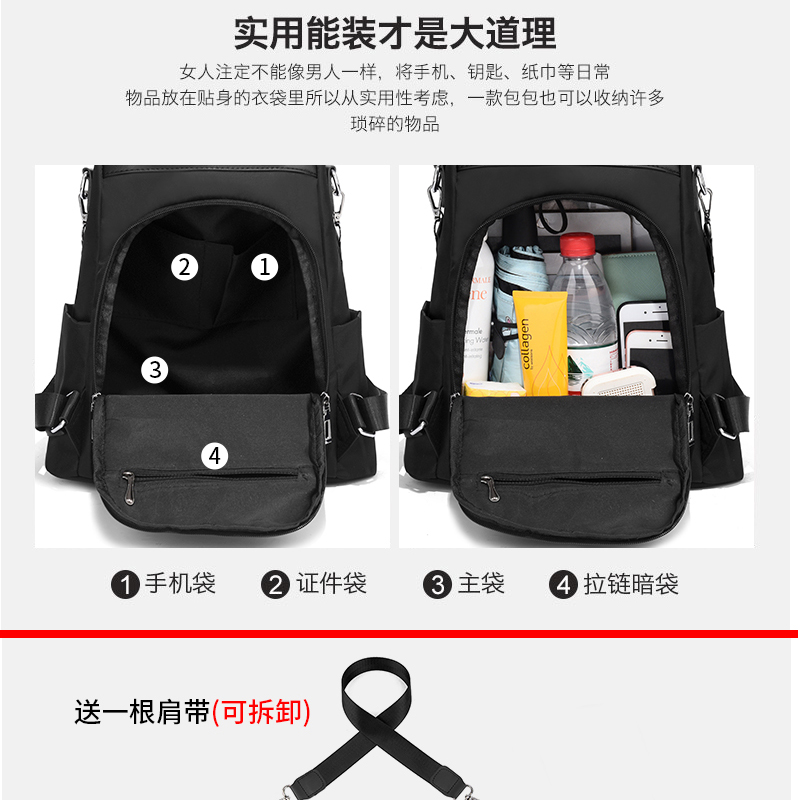 欧洲站正品潮牌明星同款双肩包女包书包休闲旅行防盗牛津帆布背包